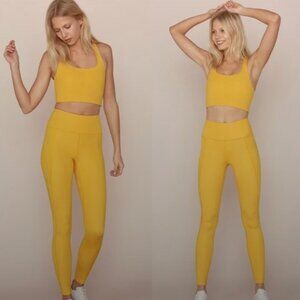 Girlfriend Collective Citrine Compressive High-Rise Legging & Sports Bra Set M/S